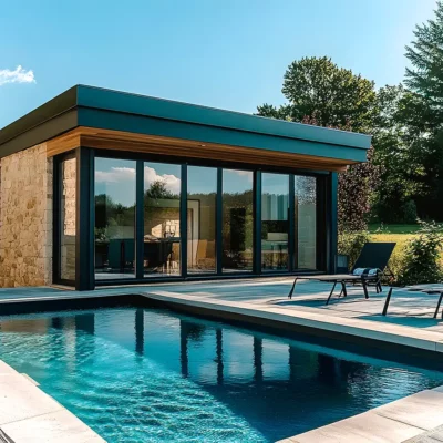 MOB Menuiserie Agencement Design à Orange dans le Vaucluse - Pool house sur mesure