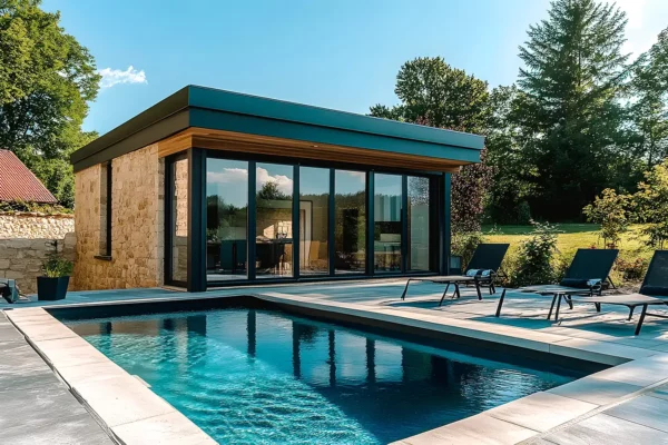 MOB Menuiserie Agencement Design à Orange dans le Vaucluse - Pool house sur mesure MOB Menuiserie Agencement Design à Orange dans le Vaucluse - Pool house sur mesure